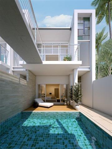 House for sale Bangsaray beach showing the swimming pool concept House for sale Bangsaray beach showing the swimming pool concept