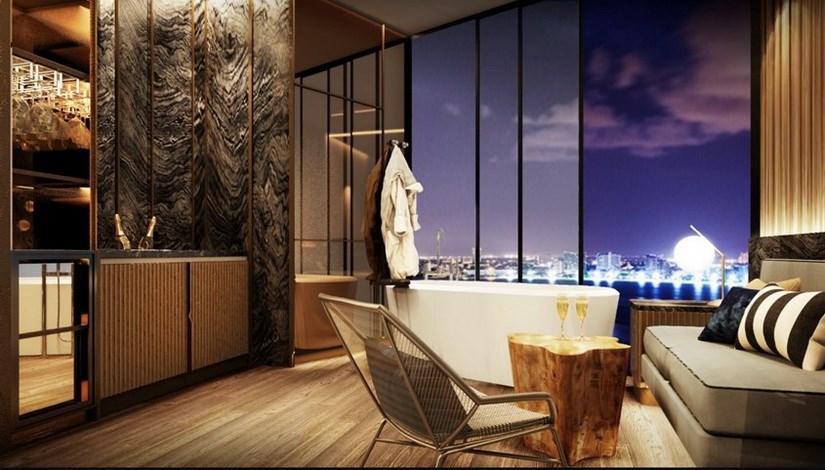 Condominium for sale Pattaya showing the living area concept Condominium for sale Pattaya showing the living area concept